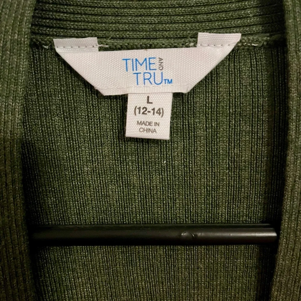 Time and Tru Women's set of Cardigans- one gray and one army green - Picture 8 of 8